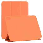 For iPad mini 6 Horizontal Flip Ultra-thin Double-sided Clip Non-buckle Magnetic PU Tablet Case With Three-folding Holder & Sleep / Wake-up Function(Orange) - 1