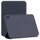 For iPad mini 6 Horizontal Flip Ultra-thin Double-sided Clip Non-buckle Magnetic PU Tablet Case With Three-folding Holder & Sleep / Wake-up Function(Dark Blue) - 1