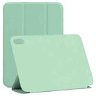 For iPad mini 6 Horizontal Flip Ultra-thin Double-sided Clip Non-buckle Magnetic PU Tablet Case With Three-folding Holder & Sleep / Wake-up Function(Mint Green) - 1