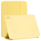 For iPad mini 6 Horizontal Flip Ultra-thin Double-sided Clip Non-buckle Magnetic PU Tablet Case With Three-folding Holder & Sleep / Wake-up Function(Yellow) - 1