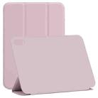 For iPad mini 6 Horizontal Flip Ultra-thin Double-sided Clip Non-buckle Magnetic PU Tablet Case With Three-folding Holder & Sleep / Wake-up Function(Pink) - 1