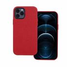 For iPhone 12 Pro Max Litchi Texture Cowhide Leather Back Cover Full-wrapped Shockproof Case(Red) - 1