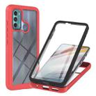 For Motorola Moto G60 Starry Sky Solid Color Series Shockproof PC + TPU Protective Case with PET Film(Red) - 1