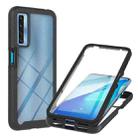 For TCL 20S Starry Sky Solid Color Series Shockproof PC + TPU Protective Case with PET Film(Black) - 1