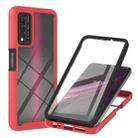 For T-Mobile REVVL V+ 5G Starry Sky Solid Color Series Shockproof PC + TPU Protective Case with PET Film(Red) - 1