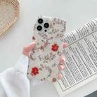 For iPhone 13 Pro Max Painted Pattern Shockproof TPU Protective Case (Little Red Flower) - 1