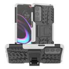 For Motorola Edge (2021) Tire Texture Shockproof TPU+PC Protective Case with Holder(White) - 1
