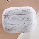 For AirPods Pro Marble Texture Plastic Earphone Protective Case(White) - 1