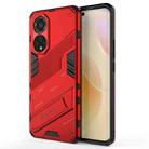 For Huawei nova 9 Punk Armor 2 in 1 PC + TPU Shockproof Case with Invisible Holder(Red) - 1
