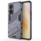 For Huawei nova 9 Punk Armor 2 in 1 PC + TPU Shockproof Case with Invisible Holder(Grey) - 1