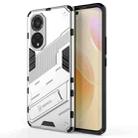 For Huawei nova 9 Punk Armor 2 in 1 PC + TPU Shockproof Case with Invisible Holder(White) - 1