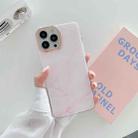 Marble Pattern Dual-side Laminating TPU Protective Case For iPhone 13(Pink) - 1