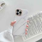 Marble Pattern Dual-side Laminating TPU Protective Case For iPhone 13 Pro(White) - 1