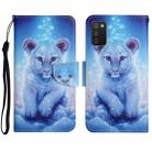 For Samsung Galaxy A03s 166mm Painted Pattern Horizontal Flip Leather Case with Holder & Card Slot & Wallet(Little Leopard) - 1