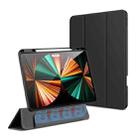 DUX DUCIS Strong Magnetic Series Horizontal Flip PU + TPU + PC Tablet Leather Tablet Case with Three-folding Holder & Pen Slot For iPad Pro 12.9 (2021)(Black) - 1