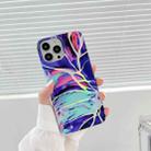 Laser Marble Pattern TPU Protective Case For iPhone 13 Pro(Purple Cloud) - 1