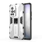 For vivo X70 Pro Supersonic PC + TPU Shock-proof Protective Case with Holder(Silver) - 1