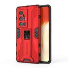 For vivo X70 Pro+ Supersonic PC + TPU Shock-proof Protective Case with Holder(Red) - 1