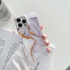 Marble Flash Gold Pattern TPU Shockproof Protective Case For iPhone 13(Grey) - 1