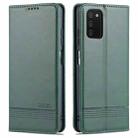 For Samsung Galaxy A03s 166mm AZNS Magnetic Calf Texture Horizontal Flip Leather Case with Card Slots & Holder & Wallet(Dark Green) - 1