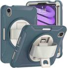 For iPad mini 6 360 Degree Rotation PC + TPU Protective Tablet Case with Holder & Hand-strap(Cornflower Blue) - 1