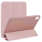For iPad mini 6 3-folding TPU Horizontal Flip Leather Tablet Case with Holder(Rose Gold) - 1