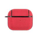 Nylon Waterproof Wireless Earphone Protective Case with Hook for AirPods 3(Red) - 1