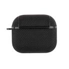 Nylon Waterproof Wireless Earphone Protective Case with Hook for AirPods 3(Black) - 1