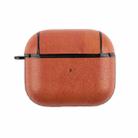 Wireless Earphone Leather Shockproof Protective Case for AirPods 3(Orange) - 1