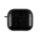 Wireless Earphone Leather Shockproof Protective Case for AirPods 3(Black) - 1