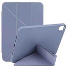 For iPad mini 6 TPU Horizontal Deformation Flip Leather Tablet Case with Holder(Lavender Grey) - 1