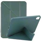 For iPad mini 6 TPU Horizontal Deformation Flip Leather Tablet Case with Holder(Deep Green) - 1
