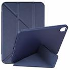 For iPad mini 6 TPU Horizontal Deformation Flip Leather Tablet Case with Holder(Dark Blue) - 1