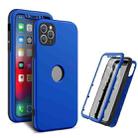 360 Degrees Full Package PC + TPU Combination Case For iPhone 13 Pro(Black+Dark Blue) - 1