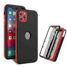 360 Degrees Full Package PC + TPU Combination Case For iPhone 13 Pro(Red+Black) - 1