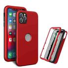 360 Degrees Full Package PC + TPU Combination Case For iPhone 11 Pro Max(Black+Red) - 1