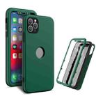 360 Degrees Full Package PC + TPU Combination Case For iPhone 11 Pro Max(Black+Dark Green) - 1