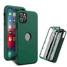 360 Degrees Full Package PC + TPU Combination Case For iPhone 11 Pro(Black+Dark Green) - 1