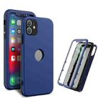 360 Degrees Full Package PC + TPU Combination Case For iPhone 11(Black+Royal Blue) - 1
