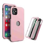 360 Degrees Full Package PC + TPU Combination Case For iPhone 11(Black+Pink) - 1
