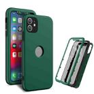 360 Degrees Full Package PC + TPU Combination Case For iPhone 11(Black+Dark Green) - 1