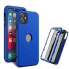 360 Degrees Full Package PC + TPU Combination Case For iPhone 11(Black+Dark Blue) - 1
