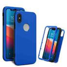 360 Degrees Full Package PC + TPU Combination Case For iPhone XS Max(Black+Dark Blue) - 1