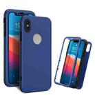 360 Degrees Full Package PC + TPU Combination Case For iPhone X / XS(Black+Royal Blue) - 1