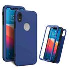 360 Degrees Full Package PC + TPU Combination Case For iPhone XR(Black+Royal Blue) - 1