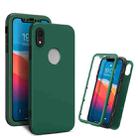 360 Degrees Full Package PC + TPU Combination Case For iPhone XR(Black+Dark Green) - 1