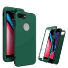 360 Degrees Full Package PC + TPU Combination Case For iPhone 8 Plus & 7 Plus(Black+Dark Green) - 1