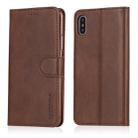 For iPhone X / XS LC.IMEEKE Calf Texture Horizontal Flip Leather Case, with Holder & Card Slots & Wallet(Brown) - 1