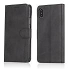 For iPhone X / XS LC.IMEEKE Calf Texture Horizontal Flip Leather Case, with Holder & Card Slots & Wallet(Black) - 1