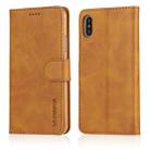 For iPhone X / XS LC.IMEEKE Calf Texture Horizontal Flip Leather Case, with Holder & Card Slots & Wallet(Yellow) - 1